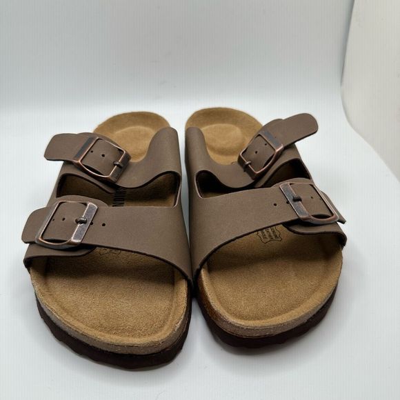 CUSHIONAIRE Women's Cork Footbed Sandal With +Comfort 6 BROWN - Picture 2 of 7